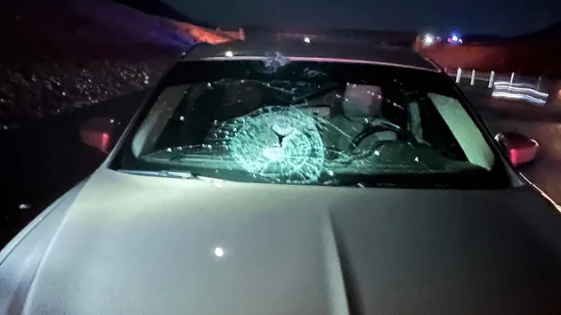 2 drivers hospitalized with serious injuries after rocks were dropped onto highway