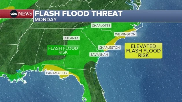 Flash-flooding threats move into the Plains, Atlantic Coast as Wisconsin mops up